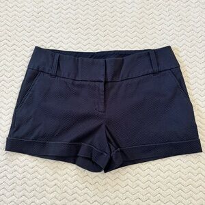 Maurices I AM SMART Shorts Size 11/12 NAVY, Cuffed Textured Mid Rise Stretch